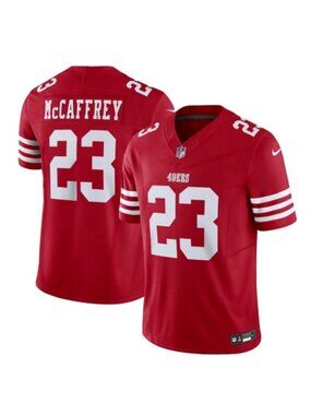Youths Kids Christian McCaffrey Red Vapor Stitched Jersey